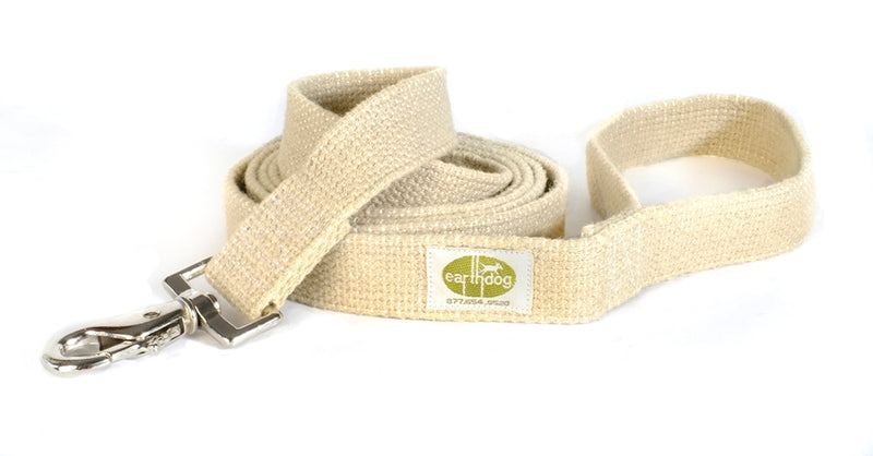 Brightly colored leashes by Earth Dog are made from 100% hemp webbing and high-quality snap hooks. Leashes are durable and easy to clean.