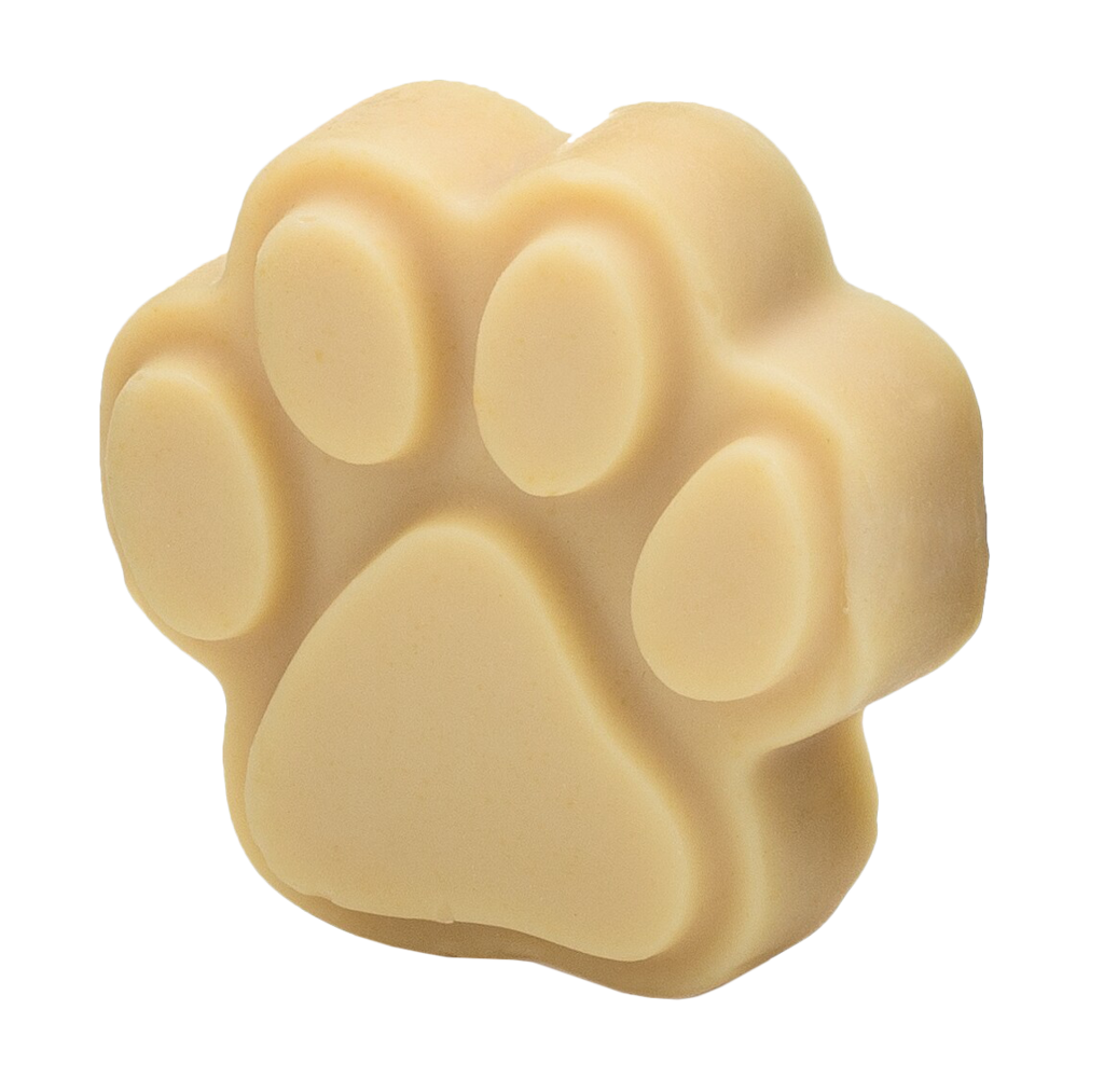 The high fat content in sheep's milk gives the Ewegurt Paw Shampoo Bar a luxurious lather which rinses completely clean. The therapeutic-grade essential oils in the bar promote healthy skin and coat!