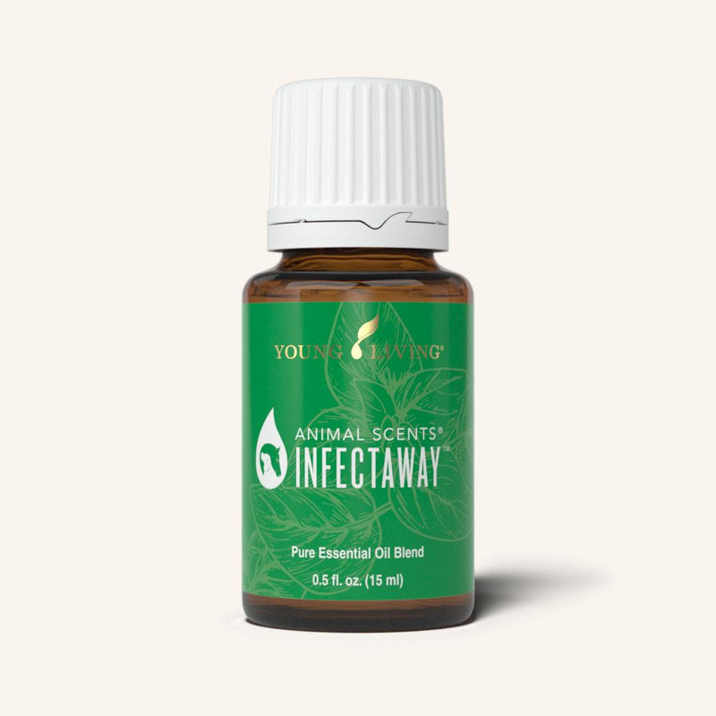 Infect Away is a powerful blend of essential oils that gentle cleanses minor scrapes and skin irritations, guards against contaminants, promotes healthy recovery and supports your pet's natural defense system.