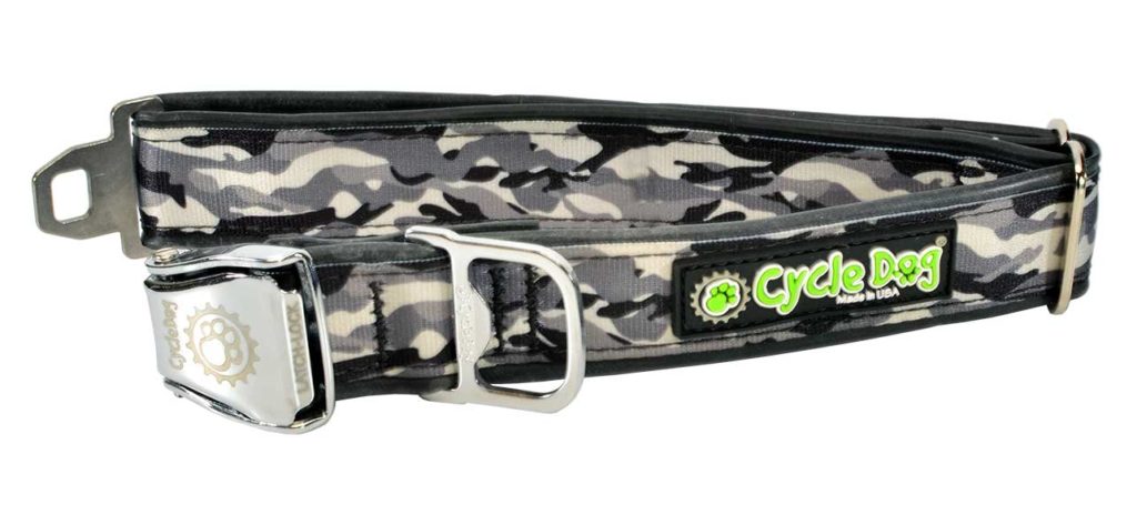 The Waterproof No-Stink Collars from Cycle Dog are stylish, functional, durable, easy to clean, perfect for everyday wear, eco-friendly, and Made in the USA. Collars feature a separate loop for I.D. tags/lights, bottle opener/leash loop, and a latch-lock metal buckle that is 4 times stronger than plastic.