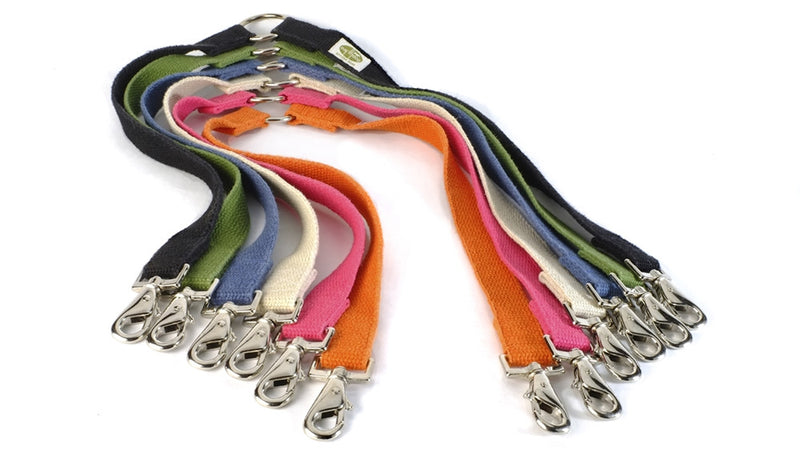 Brightly colored walking couplers by Earth Dog are made from 100% hemp webbing and high-quality snap hooks. Walking multiple well-behaved dogs has never been so easy! Couplers are durable and easy to clean.