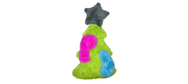 The Duraplush Trimmed Christmas Tree dog toy is a holiday hit and must-have for multi-dog households. The Christmas Tree is the perfect size for medium to large breed dogs, and the removable ornaments are the right size for toy or small breed dogs.